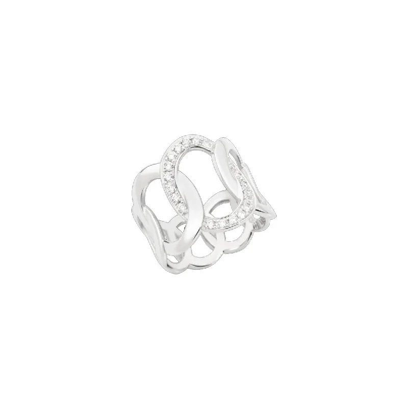 Rhinestone - Embellished Fashion Rings in Silver - Tone Metal for a Glamorous TouchDiamond Brera Ring