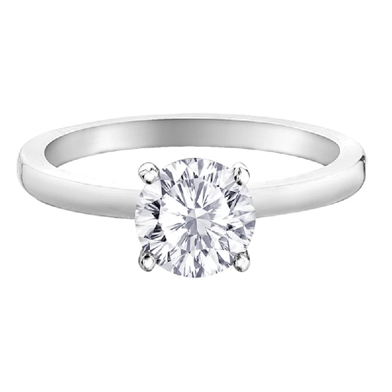 Adjustable Women's Diamond Rings with a Flexible Band for a Comfortable and Custom FitRound Canadian Diamond Solitaire Engagement Ring