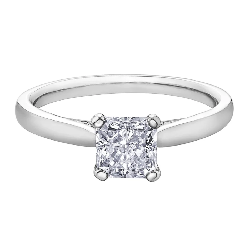 Adjustable Women's Diamond Rings with a Flexible Band for a Comfortable and Custom FitClassic Canadian Radiant Cut Diamond Solitaire Ring