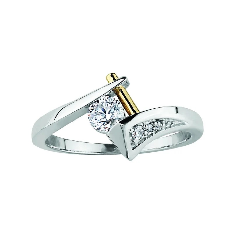 Adjustable Women's Diamond Rings with a Flexible Band for a Comfortable and Custom FitTension Set Canadian Diamond Ring