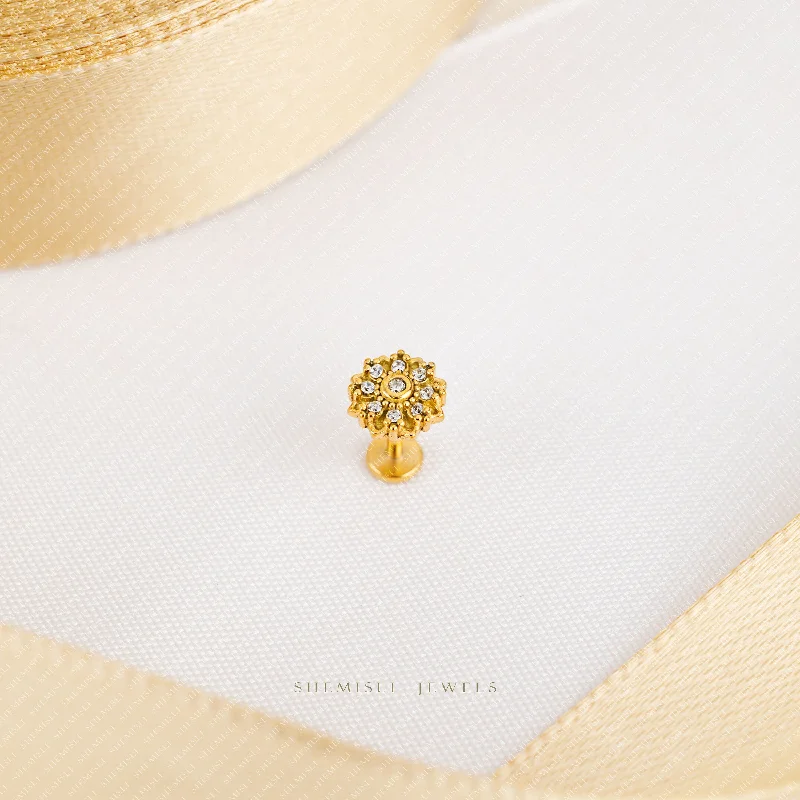 14K Gold Plated Heart - Shaped Stud Earrings for a Romantic and Feminine LookDainty Flower Threadless Flat Back Tragus Stud, 20,18,16ga, 5-10mm Unisex, Surgical Steel SHEMISLI SS853 14K Gold Plated Heart - Shaped Stud Earrings for a Romantic and Feminine LookDainty Flower Threadless Flat Back Tragus Stud, 20,18,16ga, 5-10mm Unisex, Surgical Steel SHEMISLI SS853