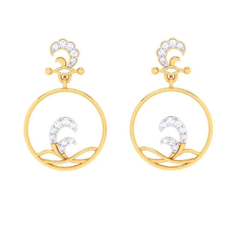 Tennis - Style Women's Diamond Rings with a Continuous Row of Diamonds for a Classic and Versatile Look14k Gold Earrings Gems & Hoop Design From Amazea Collection