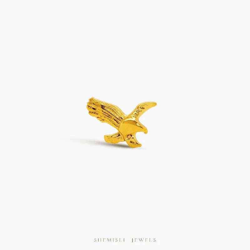 14K Gold Plated Heart - Shaped Stud Earrings for a Romantic and Feminine LookTiny Eagle Threadless Flat Back Earrings, 20,18,16ga, 5-10mm Unisex, Surgical Steel SHEMISLI SS1024 14K Gold Plated Heart - Shaped Stud Earrings for a Romantic and Feminine LookTiny Eagle Threadless Flat Back Earrings, 20,18,16ga, 5-10mm Unisex, Surgical Steel SHEMISLI SS1024