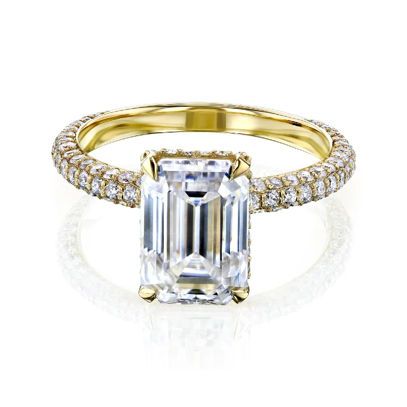 Men's Tanzanite Engagement Rings in Palladium with a Three - Stone ArrangementEdina Diamond-Coated Ring Men's Tanzanite Engagement Rings in Palladium with a Three - Stone ArrangementEdina Diamond-Coated Ring
