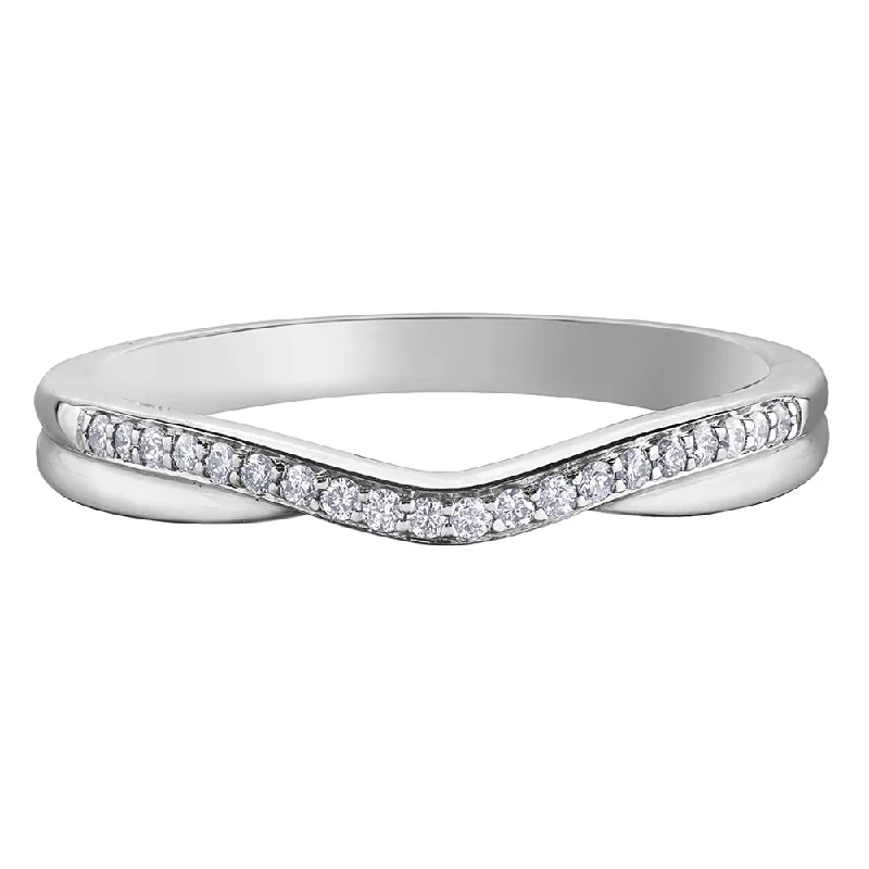 Marquise - Cut Women's Diamond Rings in Palladium for a Unique and Elongated ShapeWhite Gold and Diamond Contour Band