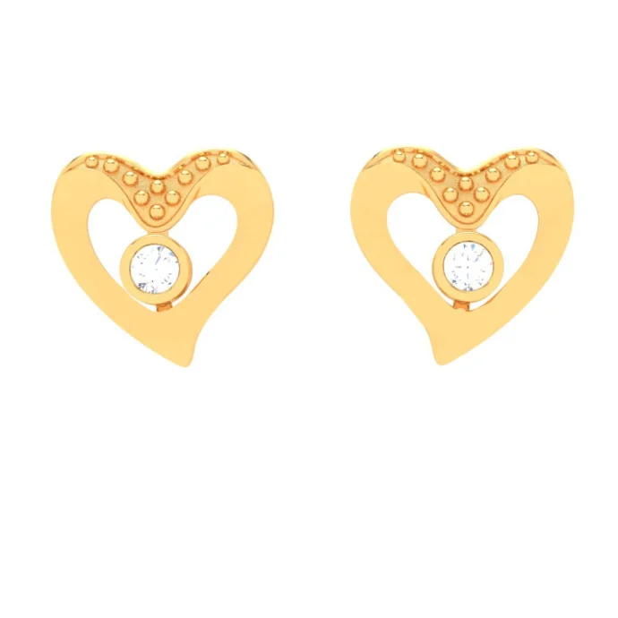 Cluster - Style Women's Diamond Rings with Multiple Small Diamonds Arranged in a Stunning Pattern14k Love Shaped Gold Earrings With A Yellow Stone From Amazea Collection