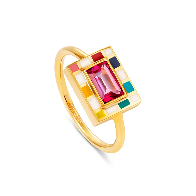 LED - Lit Fashion Rings in Plastic with Color - Changing Effects for a Futuristic LookMini Pink Topaz Colorful Lets Play Chess Good Move Ring