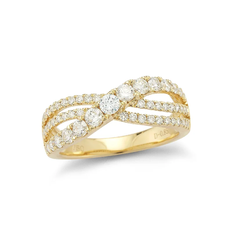 Stackable Fashion Rings in Rose - Gold Tone with Delicate Floral EngravingsDiamond Twist Ring