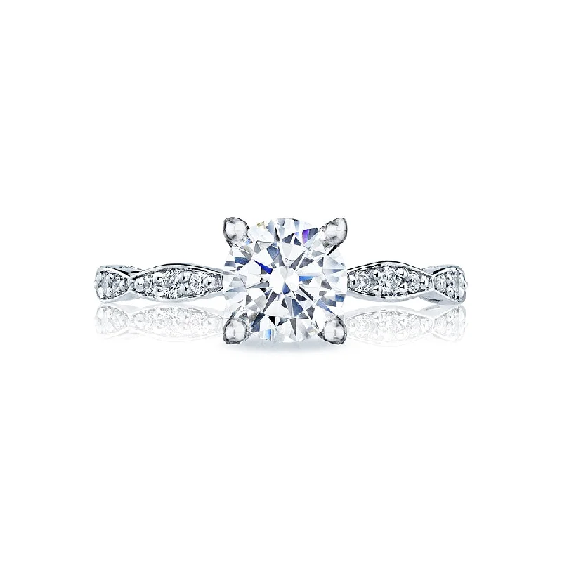 Tennis - Style Women's Diamond Rings with a Continuous Row of Diamonds for a Classic and Versatile LookTacori Petite Crescent Round Solitaire Engagement Ring