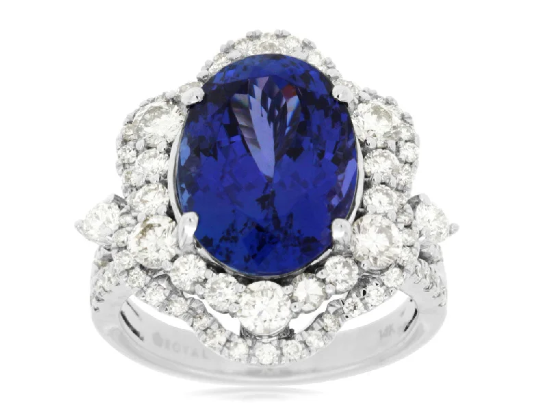 Vintage - Reproduction Fashion Rings in Bronze with Cameo - Style MedallionsBremer Jewelry Tanzanite and Diamond Fashion Ring in 14K White Gold (8.05ctw)