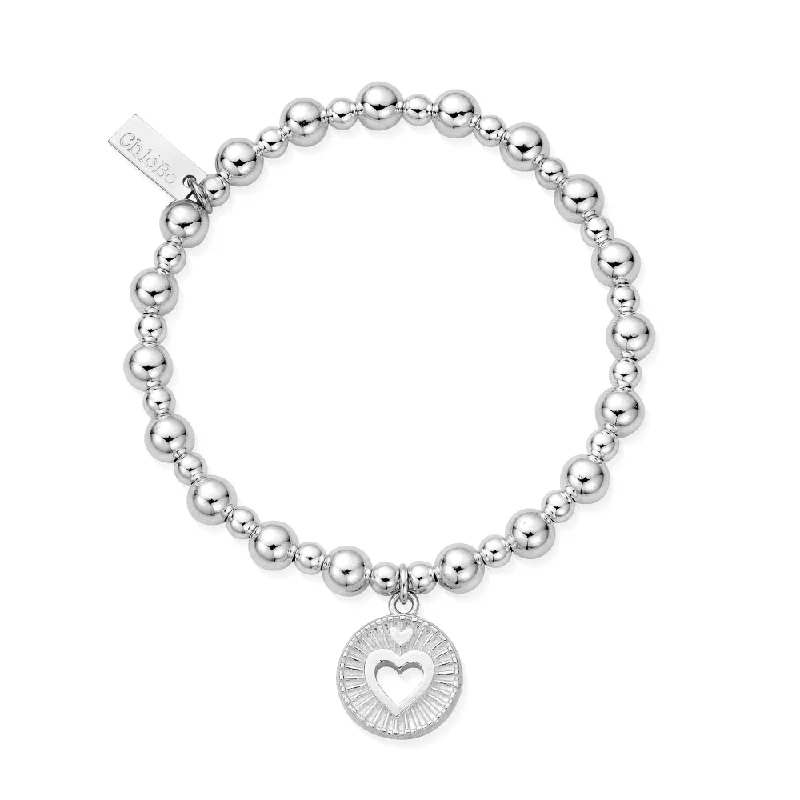 Chlobo Boho Luxe Mini Small Ball Guiding Heart Bracelet