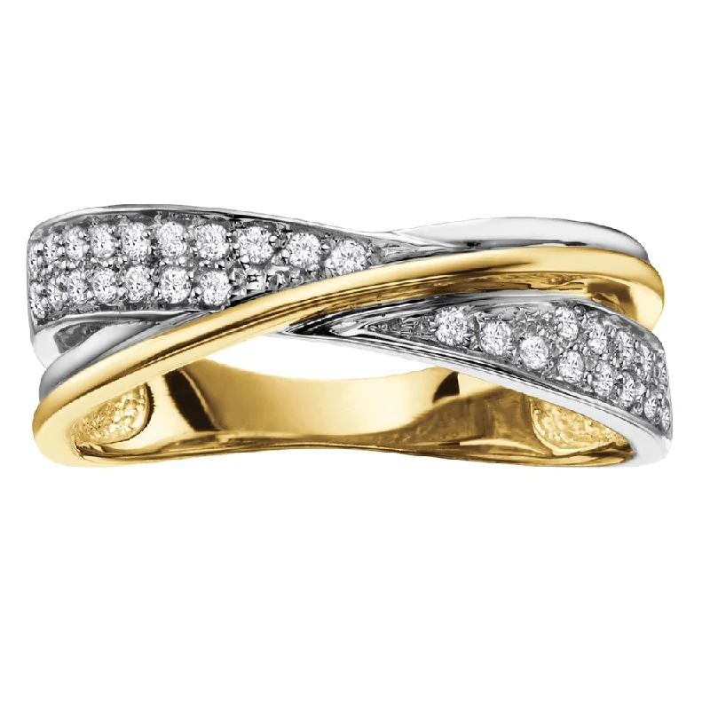 Marquise - Cut Women's Diamond Rings in Palladium for a Unique and Elongated ShapeUnique Crossover Two-Tone Gold and Diamond Ring