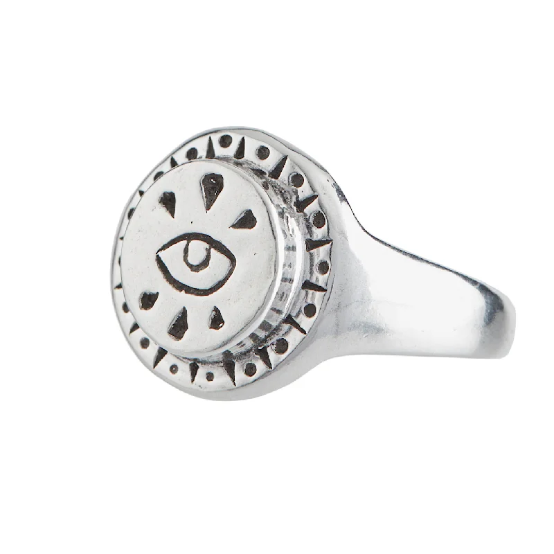 Fashion Rings with Zodiac Symbols in Gold - Filled Metal for a Personalized TouchSmall All Seeing Eye Ring