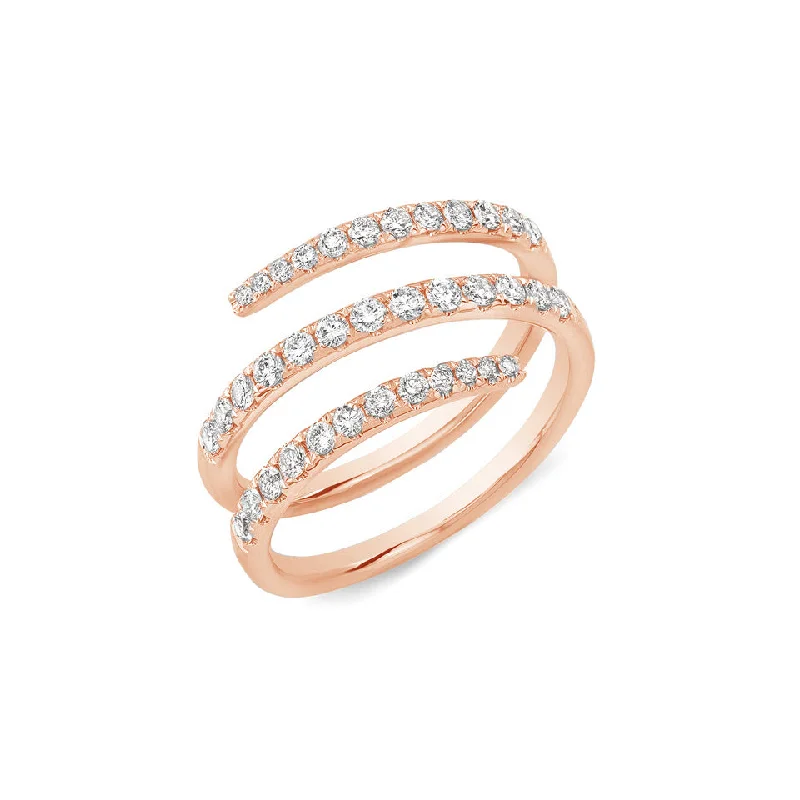 Chunky Fashion Rings in Copper with Geometric Patterns for a Bold AccessoryDiamond Swirl Fashion Ring