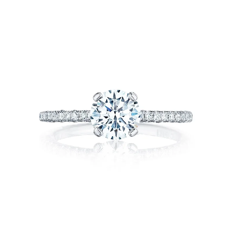 Cushion - Cut Women's Diamond Rings in Platinum with a Soft and Romantic AppearanceTacori Petite Crescent Round Solitaire Engagement Ring