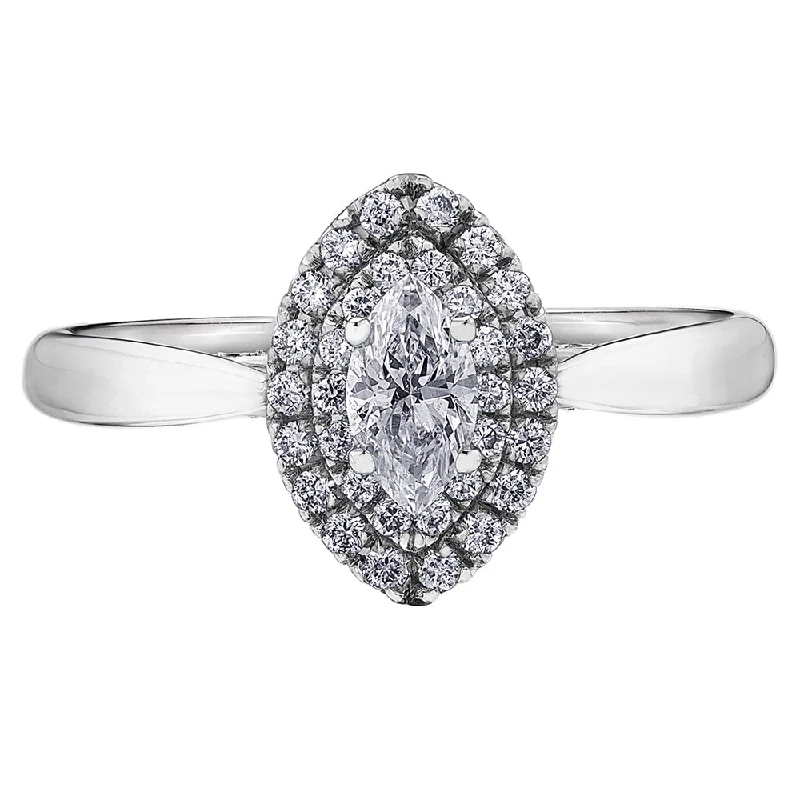 Cathedral - Style Women's Diamond Rings with a Raised Center Setting and Elaborate MetalworkClassic Marquise Diamond Engagement Ring