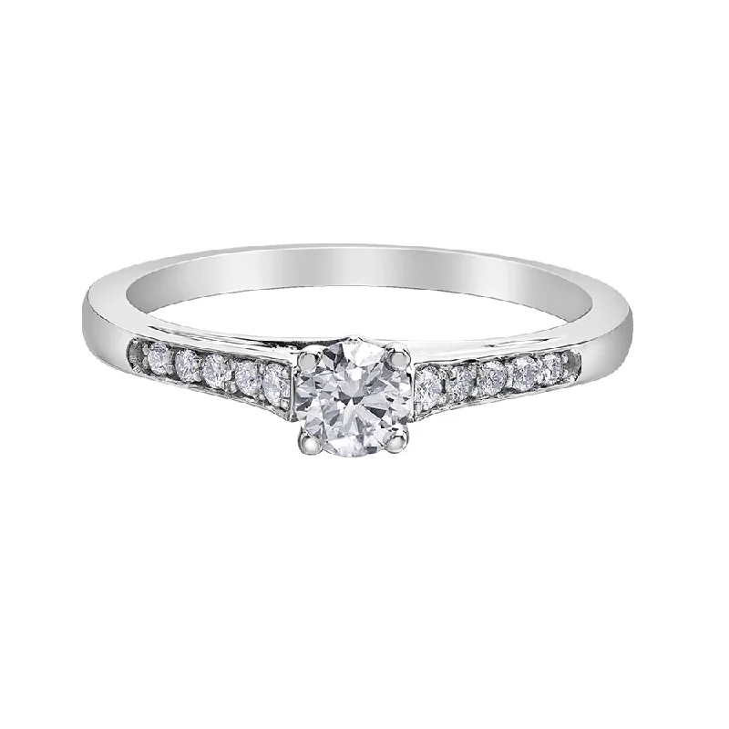 Adjustable Women's Diamond Rings with a Flexible Band for a Comfortable and Custom FitCanadian Diamond Ring with Accented Band