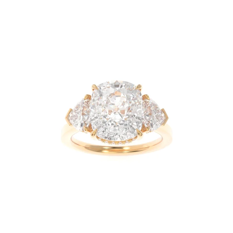 Men's Emerald Engagement Rings with 14K Yellow Gold and Vintage - Style FiligreeMichelle Solitaire (Heart Version) Elongated Cushion Men's Emerald Engagement Rings with 14K Yellow Gold and Vintage - Style FiligreeMichelle Solitaire (Heart Version) Elongated Cushion