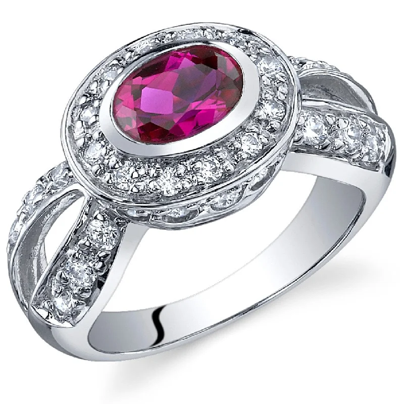 Opal Gemstone Rings in Rose Gold with a Milgrain Edge for a Feminine and Romantic StyleSterling Silver 1 ct Created Ruby Halo Ring Opal Gemstone Rings in Rose Gold with a Milgrain Edge for a Feminine and Romantic StyleSterling Silver 1 ct Created Ruby Halo Ring