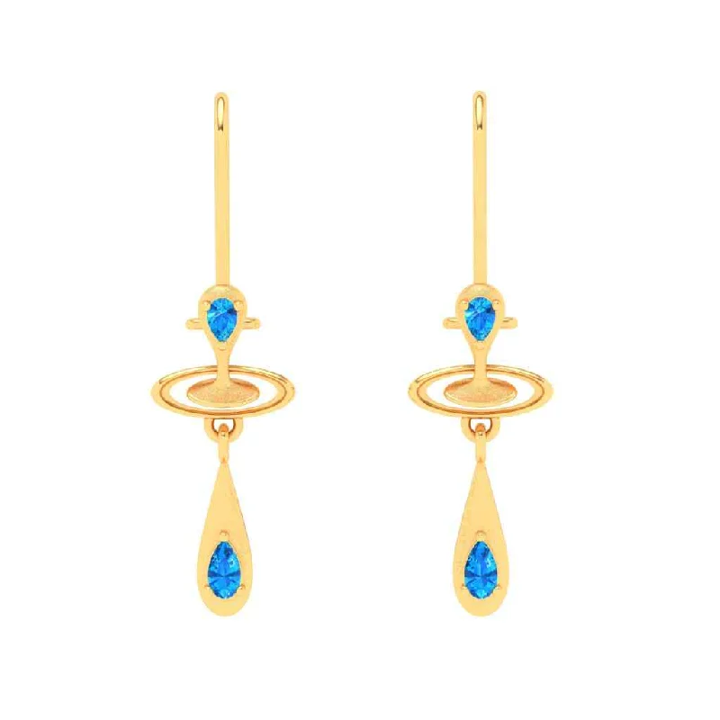 Women's Diamond Rings with Sapphire Accents in Blue for a Colorful and Sophisticated TouchGold Earrings With Solid Design & Blue Gems From Amazea Collection