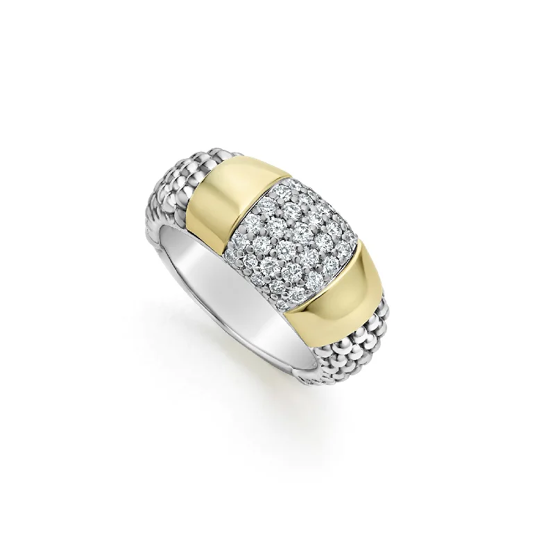 Textured Fashion Rings in Pewter with Hammered and Embossed SurfacesGold Station Diamond Ring (Size 6)