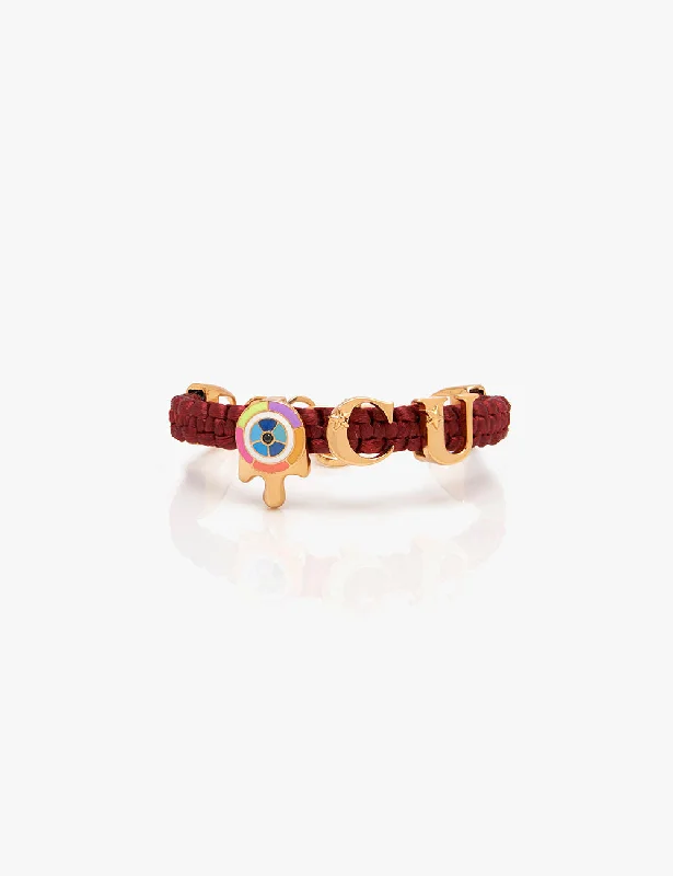 Personalized Chamm BraceletsLove Links Bracelet in Tan Brown