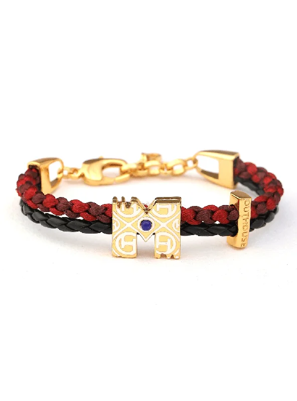 Custom Chamm BraceletsOH Dopamine Bond Bracelet in Moulin Maroon, Gold Finish