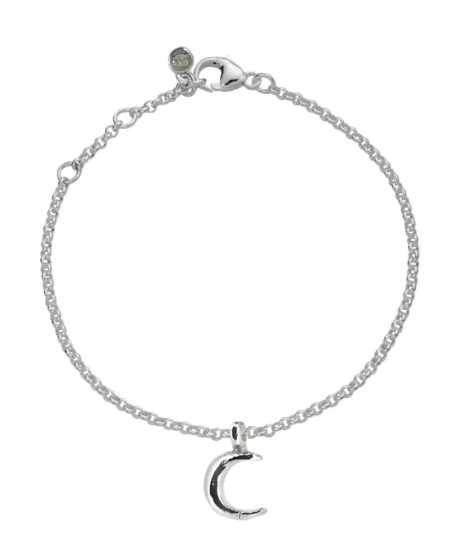 Plus Size Women's Wide Bangle Bracelets in Matte Finish for a Statement PieceCrescent Moon Chain Bracelet Plus Size Women's Wide Bangle Bracelets in Matte Finish for a Statement PieceCrescent Moon Chain Bracelet