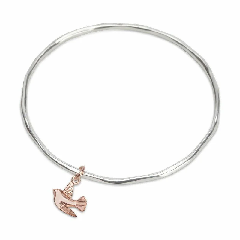 Chamm Bracelets with adjustable sizesBird Bangle | Silver - Rose Gold