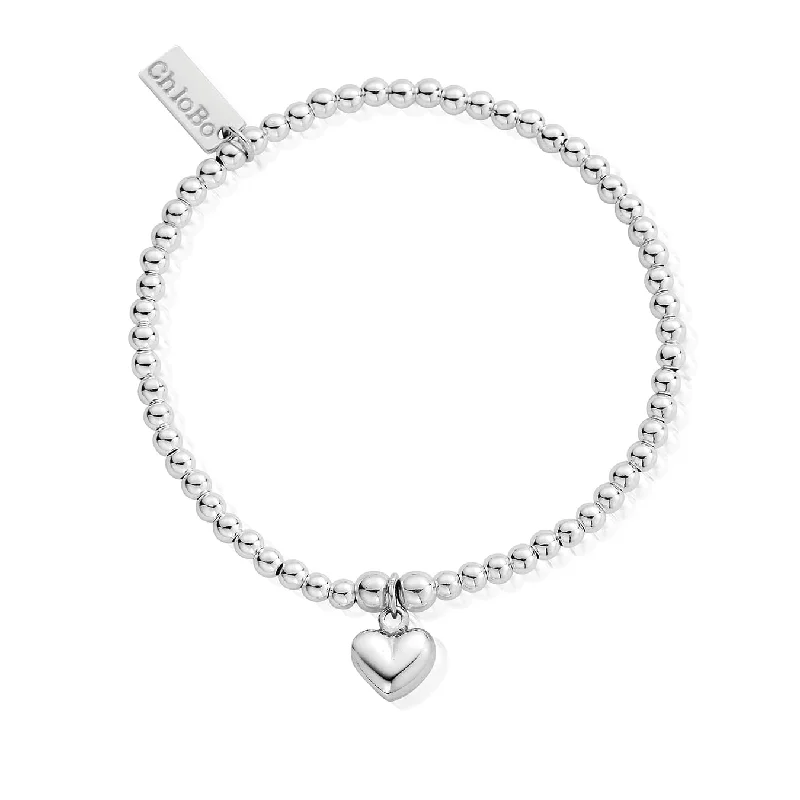 Personalized Chamm BraceletsCute Charm Puffed Heart Bracelet