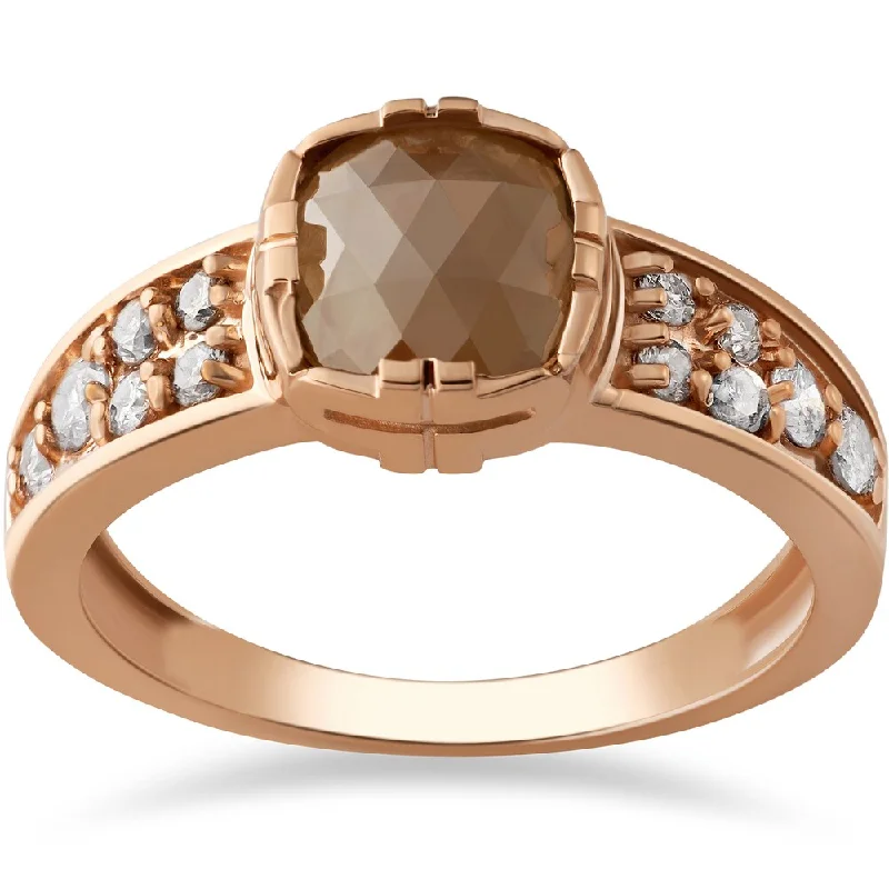 Rose Gold - Plated Engagement and Wedding Band Sets with a Halo of Cubic Zirconia for a Glamorous and Affordable Look14k Rose Gold 1 1/4ct TDW Raw Rough Cut Diamond Slice Engagement Ring - White I-J - White I-J Rose Gold - Plated Engagement and Wedding Band Sets with a Halo of Cubic Zirconia for a Glamorous and Affordable Look14k Rose Gold 1 1/4ct TDW Raw Rough Cut Diamond Slice Engagement Ring - White I-J - White I-J