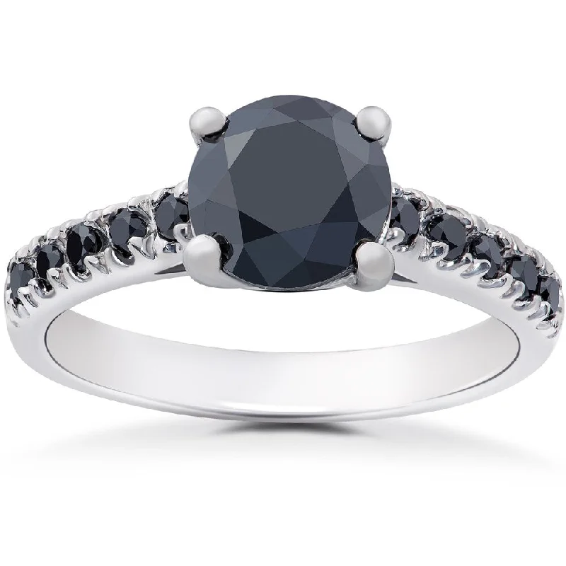 Moissanite - Set Wedding Bands in Yellow Gold for a Sparkling and Ethical Alternative to Diamonds14k White Gold 2 1/4ct TDW Black Diamond Engagement Ring Moissanite - Set Wedding Bands in Yellow Gold for a Sparkling and Ethical Alternative to Diamonds14k White Gold 2 1/4ct TDW Black Diamond Engagement Ring