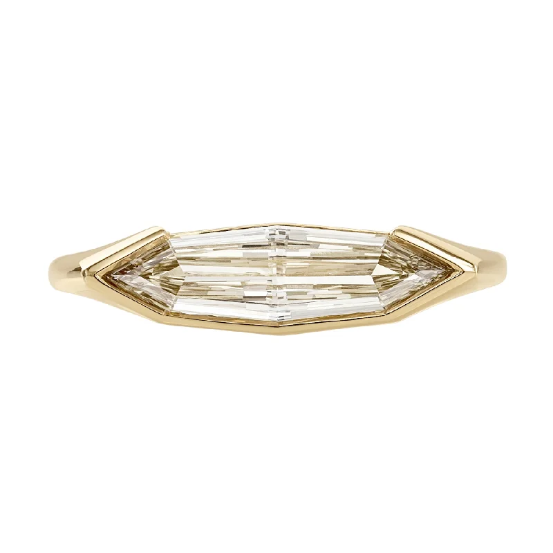 Vintage - Inspired Engagement Rings with Filigree Work and Emerald - Cut Center StoneFancy Color Step Cut Marquise Diamond Solitaire Ring - OOAK Vintage - Inspired Engagement Rings with Filigree Work and Emerald - Cut Center StoneFancy Color Step Cut Marquise Diamond Solitaire Ring - OOAK