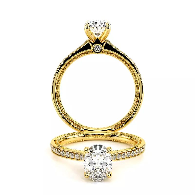 Three - Stone Engagement Rings Symbolizing Love's Past, Present, and Future with Asscher - Cut DiamondsVerragio Renaissance 14k Gold Oval Diamond Engagement Ring Three - Stone Engagement Rings Symbolizing Love's Past, Present, and Future with Asscher - Cut DiamondsVerragio Renaissance 14k Gold Oval Diamond Engagement Ring