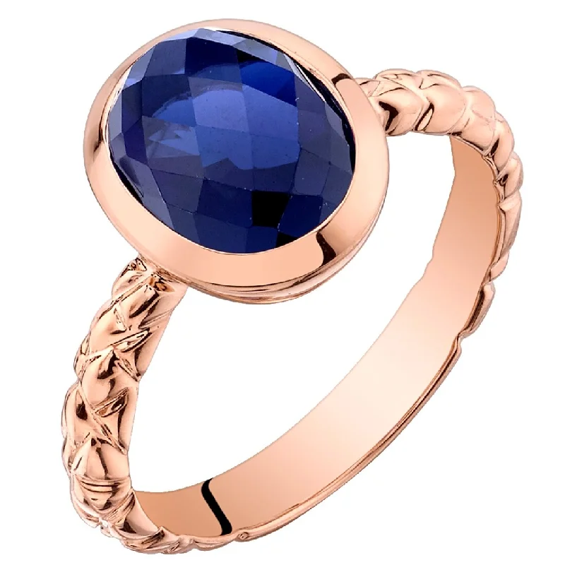 Tanzanite Gemstone Rings in 10K Gold with a Trilogy Design for a Sophisticated Gift14k Rose Gold 3ct Created Blue Sapphire Ring