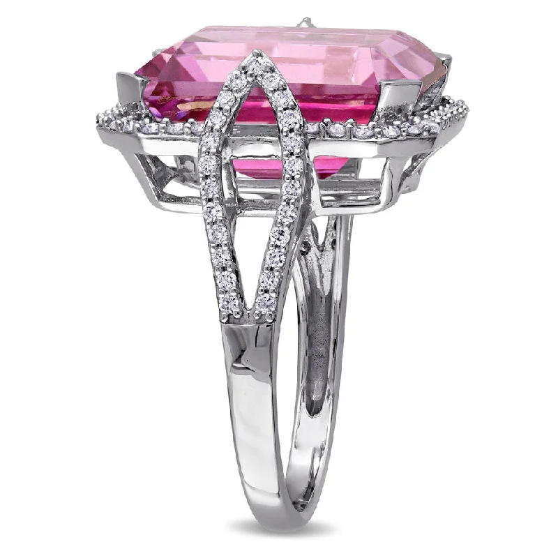 Turquoise Gemstone Rings in 925 Silver with a Southwestern - Inspired Design for a Rustic CharmMiadora 14 1/2ct TGW Pink Topaz and 1/2ct TDW Diamond Ring 14k White Gold Turquoise Gemstone Rings in 925 Silver with a Southwestern - Inspired Design for a Rustic CharmMiadora 14 1/2ct TGW Pink Topaz and 1/2ct TDW Diamond Ring 14k White Gold