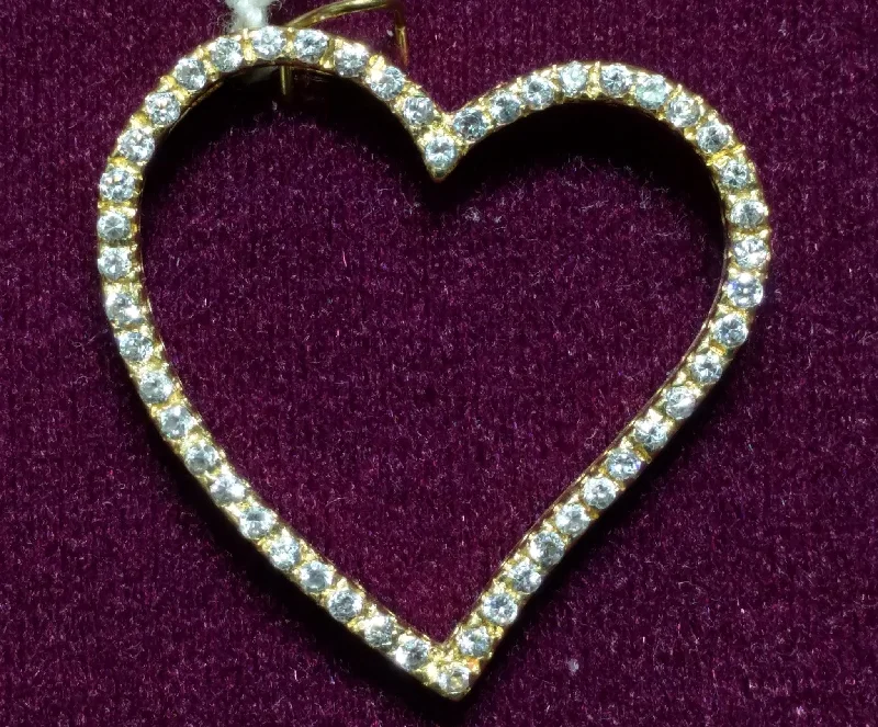 Customized Birthstone Pendant with Engraved Name for a Personalized TouchHeart Outline CZ Pendant (14K) Customized Birthstone Pendant with Engraved Name for a Personalized TouchHeart Outline CZ Pendant (14K)