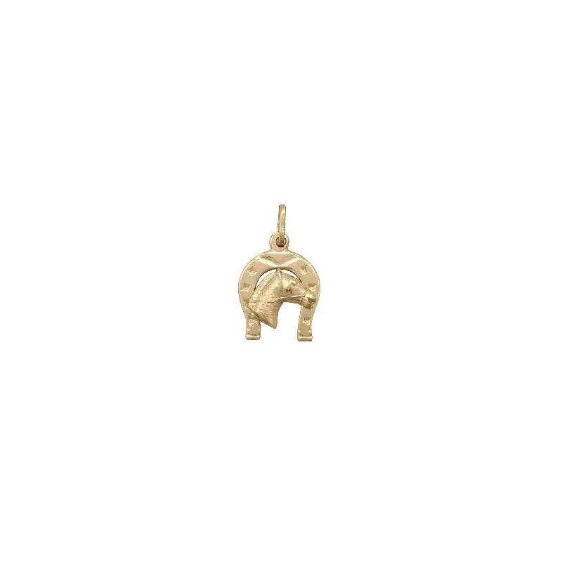 Antique - Brass - Finished Compass Pendant for Travelers and ExplorersMini Horseshoe Pendant (14K) Antique - Brass - Finished Compass Pendant for Travelers and ExplorersMini Horseshoe Pendant (14K)