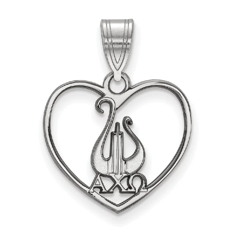 Pave - Set Cubic Zirconia Crown Pendant Necklace for Little Princess - Themed Birthday PartiesSterling Silver Alpha Chi Omega Heart Pendant Pave - Set Cubic Zirconia Crown Pendant Necklace for Little Princess - Themed Birthday PartiesSterling Silver Alpha Chi Omega Heart Pendant